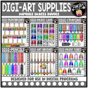 DIGI Art Supplies - Movable Images Clip Art Bundle {Educlips Clipart}