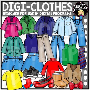 DIGI Clothes - Movable Images Clip Art {Educlips Clipart}