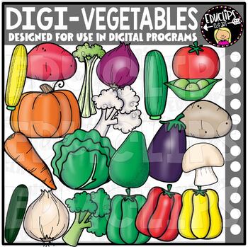 DIGI Vegetables - Movable Images Clip Art {Educlips Clipart}