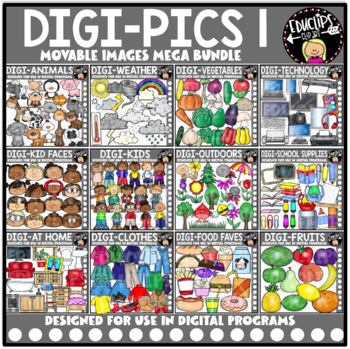DIGI Pics 1 - Movable Images Clip Art Mega Bundle {Educlips Clipart}