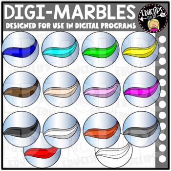 DIGI Marbles - Movable Images Clip Art Set {Educlips Clipart}