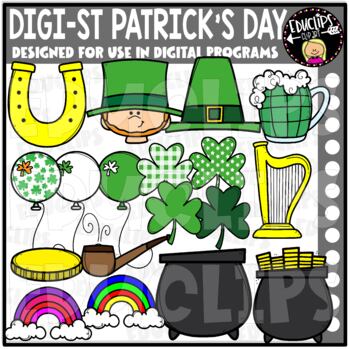 DIGI St Patrick's Day - Movable Images Clip Art Set {Educlips Clipart}