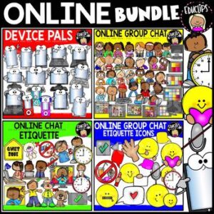 Online Clip Art Bundle DISTANCE LEARNING {Educlips Clipart}