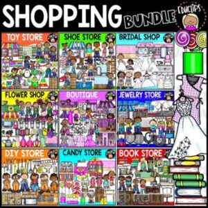 Shopping Clip Art Bundle {Educlips Clipart}