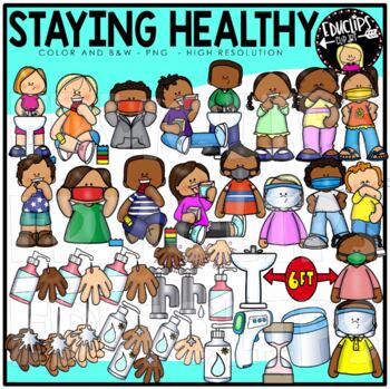 Staying Healthy Clip Art Set {Educlips Clipart}