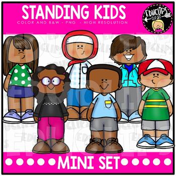 Standing Kids Clip Art Mini Set {Educlips Clipart}