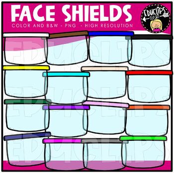 Face Shields Clip Art Set {Educlips Clipart}
