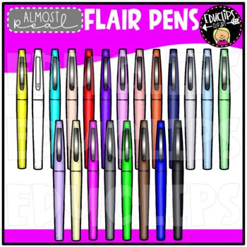 Almost Real - Flair Pens Clip Art Set {Educlips Clipart}
