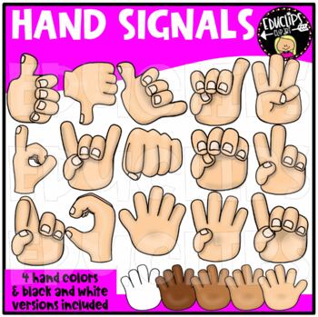 Hand Signals Clip Art Set {Educlips Clipart}