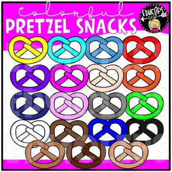 Colorful Pretzel Snacks Clip Art Set {Educlips Clipart}