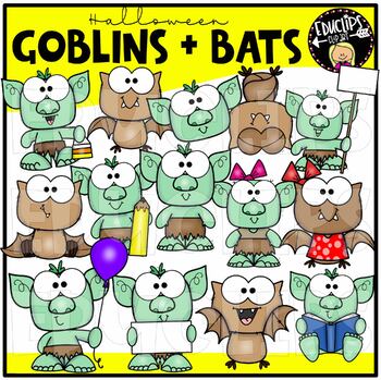 Goblins & Bats Clip Art Set {Educlips Clipart}