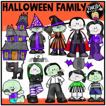 Halloween Family Clip Art Set {Educlips Clipart}