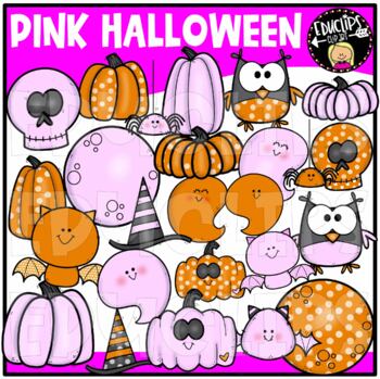 Pink Halloween Clip Art Set {Educlips Clipart}