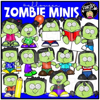 Zombie Minis Clip Art Set {Educlips Clipart}