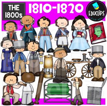 The 1800's ~ 1810 - 1820 Clip Art Set {Educlips Clipart}