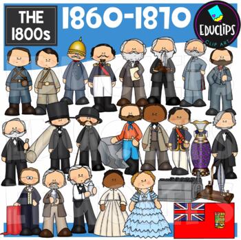 The 1800's ~ 1860 - 1870 Clip Art Set {Educlips Clipart}