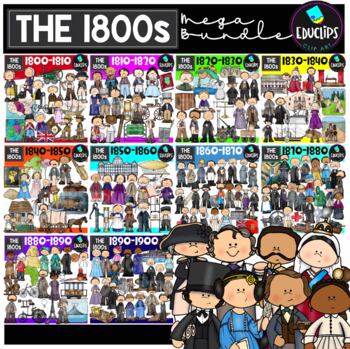 The 1800's Clip Art Mega Bundle {Educlips Clipart}