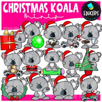 Christmas Koala Minis Clip Art Set {Educlips Clipart}