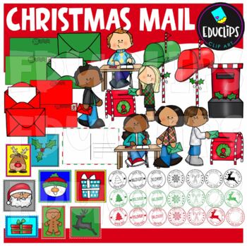 Christmas Mail Clip Art Set {Educlips Clipart}