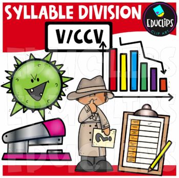 Syllable Division - V/CCV - Clip Art Set {Educlips Clipart}