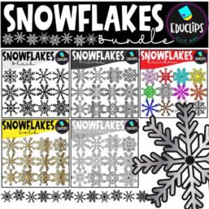 Snowflakes Clip Art Collection {Educlips Clipart}