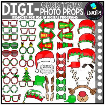 DIGI Christmas Photo Props - Movable Images Clip Art Set {Educlips Clipart}