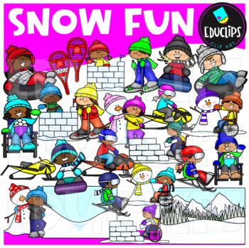 Snow Fun Clip Art Set {Educlips Clipart}