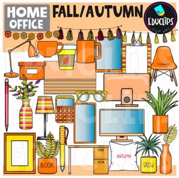 Fall/Autumn Office Clip Art Bundle {Educlips Clipart}