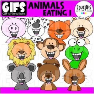 GIFs - Animals Eating 1 - Animated Images - {Educlips}