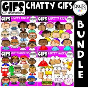 GIFs - Chatty Bundle - Animated Images - {Educlips}