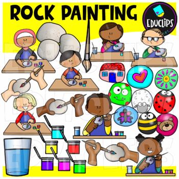 Rock Painting Clip Art Set {Educlips clipart}