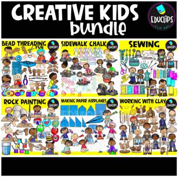 Creative Kids Clip Art Bundle {Educlips Clipart}