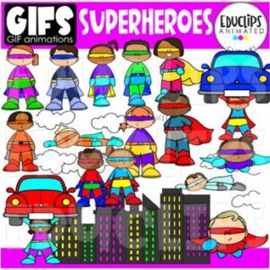 GIFs - SUPERHEROES - Animated Images - {Educlips}
