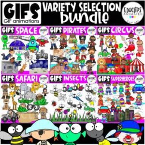 GIFs - VARIETY SELECTION BUNDLE - Animated Images - {Educlips}