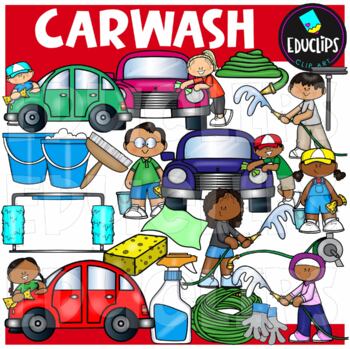 Carwash Clip Art Set {Educlips clipart}
