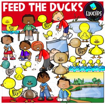 Feed The Ducks Clip Art Set {Educlips clipart}