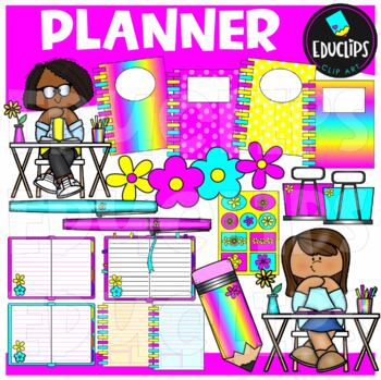 Planner Mini Clip Art Set {Educlips Clipart}