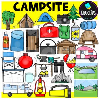Campsite Clip Art Set {Educlips Clipart}