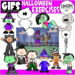 GIFs - HALLOWEEN EXERCISES GIFs - Animated Images - {Educlips}