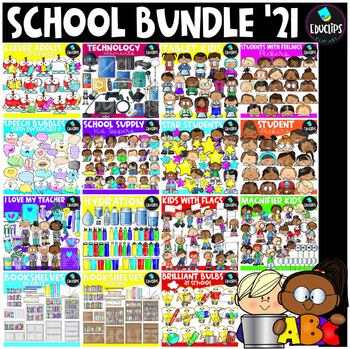 School '21 Clip Art Bundle {Educlips Clipart}