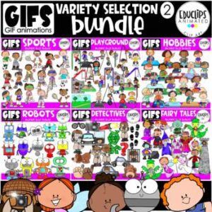 GIFs - VARIETY SELECTION 2 BUNDLE - Animated Images - {Educlips}