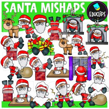 Santa Mishaps Clip Art Set {Educlips Clipart}