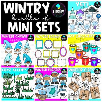 Wintry Bundle of Mini Sets Clip Art {Educlips Clipart}