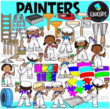 Painters Clip Art Set {Educlips Clipart}