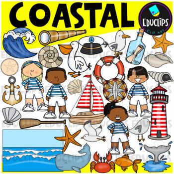 Coastal Clip Art Set {Educlips Clipart}