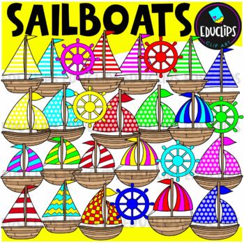 Sailboats Clip Art Set {Educlips Clipart}