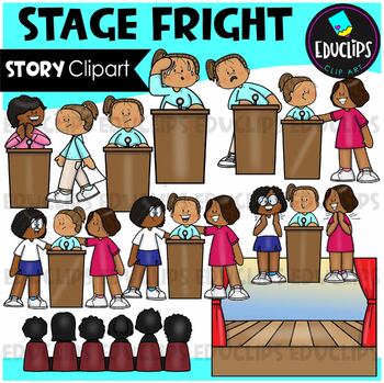 Stage Fright - Short Story Clip Art Set {Educlips Clipart}