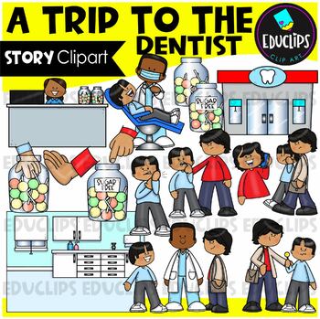 A Trip To The Dentist - Short Story Clip Art Set {Educlips Clipart}
