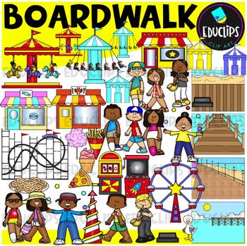 Boardwalk Clip Art Set {Educlips Clipart}