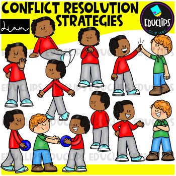 Conflict Resolution - Liam - Clip Art Set {Educlips Clipart}